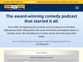 'nevernotfunny.com' screenshot