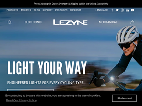 'lezyne.com' screenshot