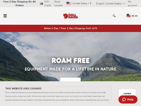 'fjallraven.com' screenshot
