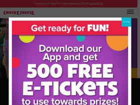 'chuckecheese.com' screenshot