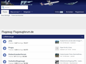 'flugzeugforum.de' screenshot