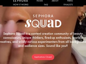 'sephorasquad.com' screenshot