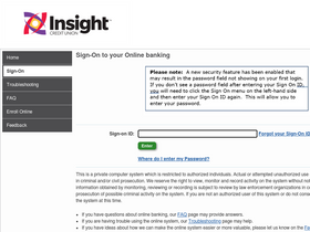 'secure-insightcreditunion.com' screenshot