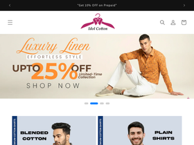 Idol Cotton website screenshot