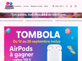 palaisdesbonbons.com homepage screenshot
