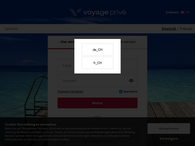 'voyage-prive.ch' screenshot