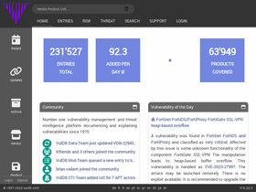 'vuldb.com' screenshot