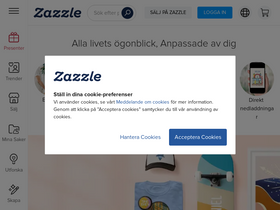 'zazzle.se' screenshot