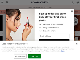 'lookfantastic.com.sg' screenshot