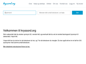 'kryssord.org' screenshot