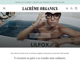 lacremeorganics.com homepage screenshot