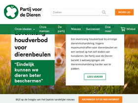 'partijvoordedieren.nl' screenshot