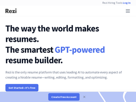 'rezi.ai' screenshot