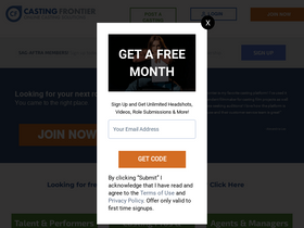 'castingfrontier.com' screenshot