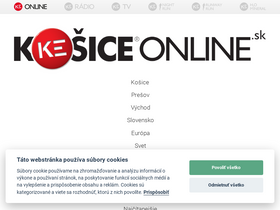 'kosiceonline.sk' screenshot