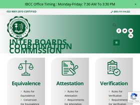 'ibcc.edu.pk' screenshot