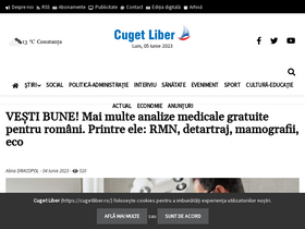 'cugetliber.ro' screenshot