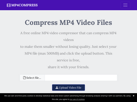 'mp4compress.com' screenshot