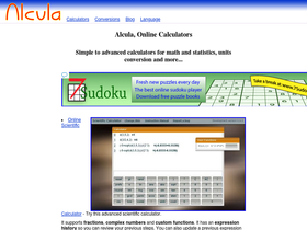 'alcula.com' screenshot
