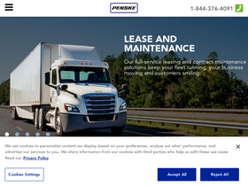 'pensketruckleasing.com' screenshot