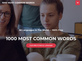 '1000mostcommonwords.com' screenshot
