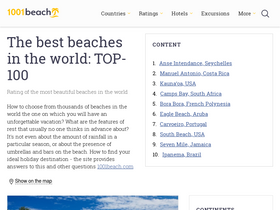 '1001beach.com' screenshot