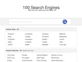 '100searchengines.com' screenshot