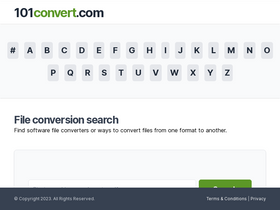 '101convert.com' screenshot