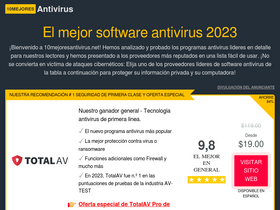 '10mejoresantivirus.net' screenshot