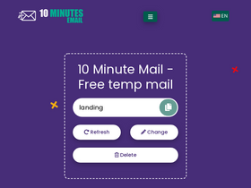 '10minutesemail.net' screenshot