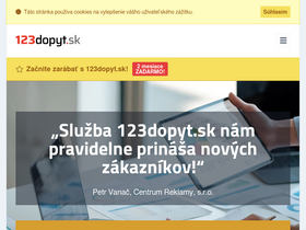 '123dopyt.sk' screenshot