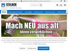 '123lack.de' screenshot