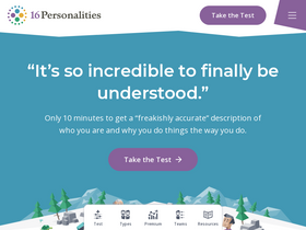 '16personalities.com' screenshot