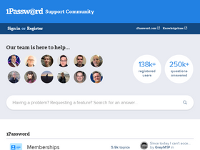 '1password.community' screenshot