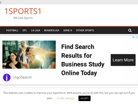 '1sports1.com' screenshot