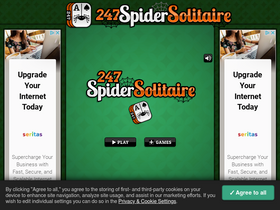 '247spidersolitaire.com' screenshot
