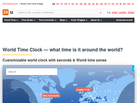 '24timezones.com' screenshot