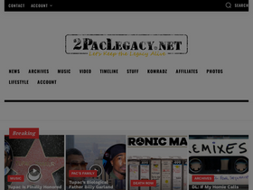'2paclegacy.net' screenshot