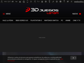 '3djuegos.lat' screenshot