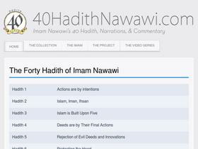 '40hadithnawawi.com' screenshot