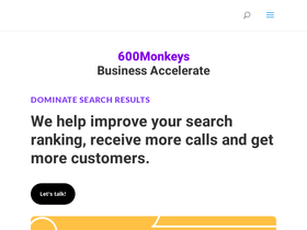'600monkeys.com' screenshot