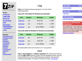 '7-zip.de' screenshot