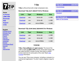 '7-zip.org' screenshot