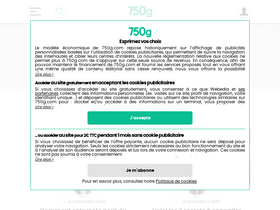 '750g.com' screenshot
