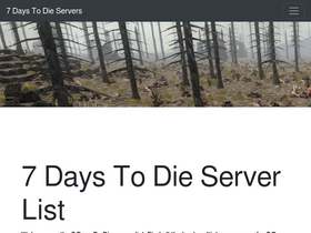 '7daystodie-servers.com' screenshot
