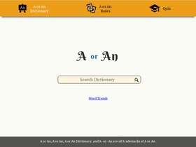 'a-or-an.com' screenshot