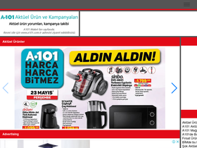 'a101aktuelurun.com' screenshot
