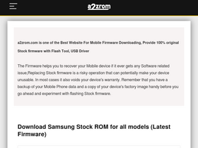 'a2zrom.com' screenshot