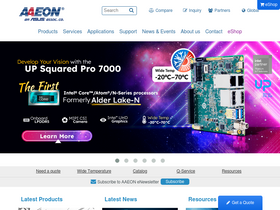 'aaeon.com' screenshot