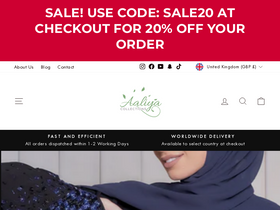 'aaliyacollections.com' screenshot